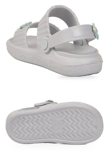Buz Çift Bantlı Eva Hafif Rahat Işıklı Unisex Çocuk Günlük Terlik 4592 B-P
