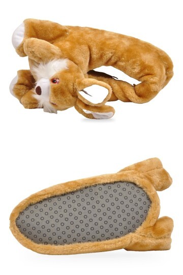 Tavşan Desenli Camel Unisex Ev Terliği Sıcak Tutan Ev Pandufu H025.Z.0000