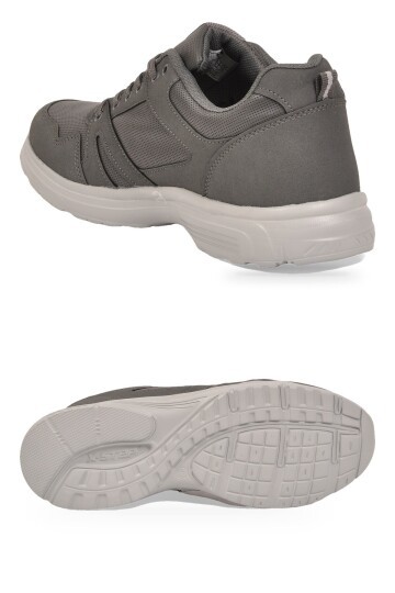 Erkek Füme Büyük Numara Bağcıklı Hafif Esnek Yürüyüş ve Spor Ayakkabı Sneaker Core 020