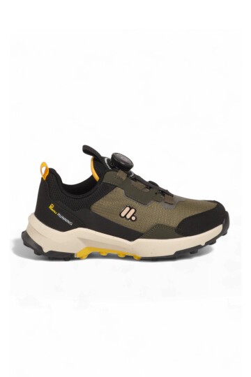 Haki Erkek Çocuk Outdoor Ayakkabı Akıllı Bağcıklı Kauçuk Taban Günlük Ayakkabı BS-İH1-P-240