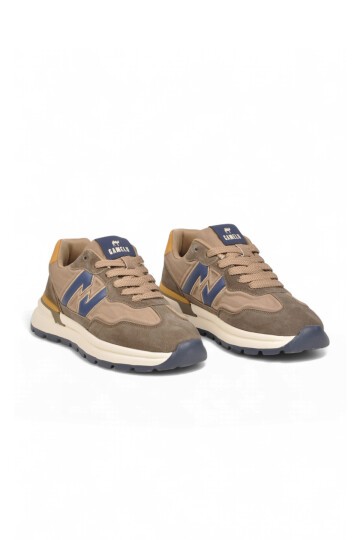 Kahve Erkek Casual Yürüyüş Ayakkabı Bağcıklı Hafızalı Taban Şık Rahat Sneaker Draw