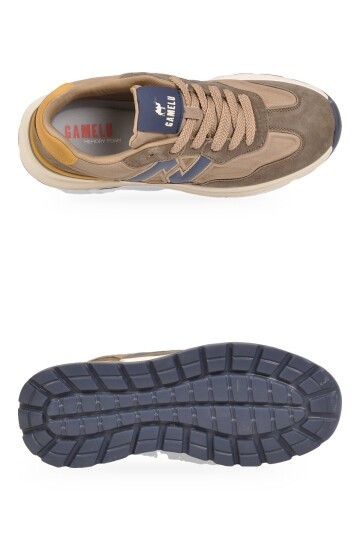 Kahve Erkek Casual Yürüyüş Ayakkabı Bağcıklı Hafızalı Taban Şık Rahat Sneaker Draw