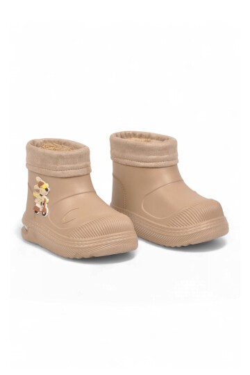Kum Unisex Çocuk Bot İçi Kürklü Soğuğa Dirençli Işıklı Çocuk Çizme 525