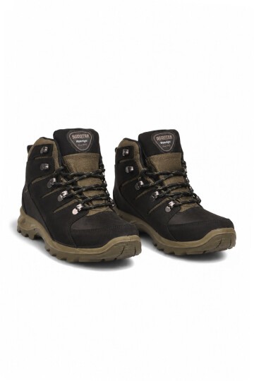 Siyah-Haki Nubuk Unisex Bot Su Geçirmez Kaymaz Outdoor Bot G5558