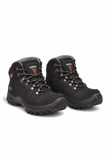 Erkek Su Geçirmez Siyah Nubuk Hakiki Deri Kaymaz Tabanlı Erkek Outdoor Bot M1461