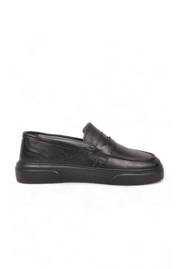 Erkek Siyah Hakiki Deri Casual Loafer Ayakkabı 272305
