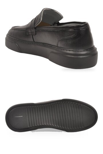 Erkek Siyah Hakiki Deri Casual Loafer Ayakkabı 272305