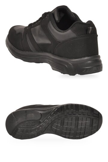 Erkek Siyah Bağcıklı Hafif Esnek Yürüyüş ve Spor Ayakkabı Sneaker Core 020
