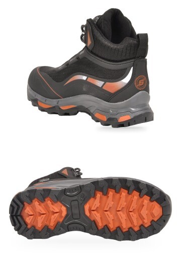 Erkek Çocuk Akıllı Bağcıklı Kaymaz Tabanlı Siyah-Turuncu Outdoor Bot 1040