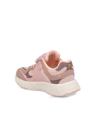 Somon Kız Çocuk Yürüyüş ve Spor Ayakkabı Cırt Bantlı Kalın Rahat Taban Sneaker Kante