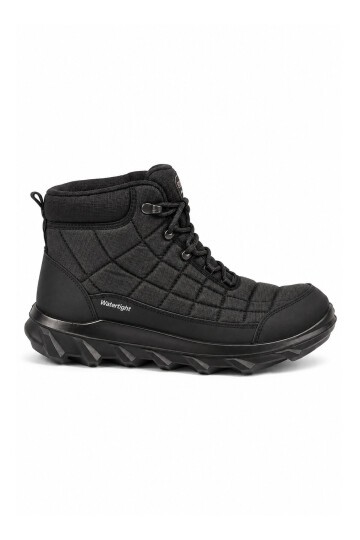 Erkek Tekstil Siyah Su Geçirmez Kaymaz Tabanlı Bağcıklı Outdoor Trekking Bot M7214