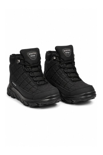 Erkek Tekstil Siyah Su Geçirmez Kaymaz Tabanlı Bağcıklı Outdoor Trekking Bot M7214