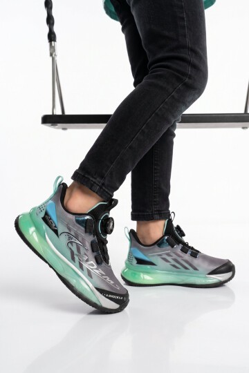 Akıllı Bağcıklı Hafif Rahat Esnek Unisex Çocuk Yürüyüş ve Spor Ayakkabı Sneaker Play