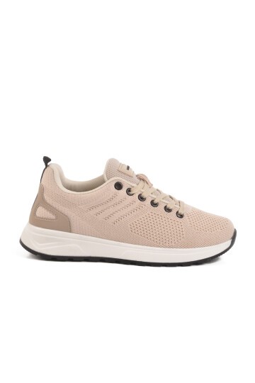 Bej Fileli Unisex Spor Ayakkabı 2303 G