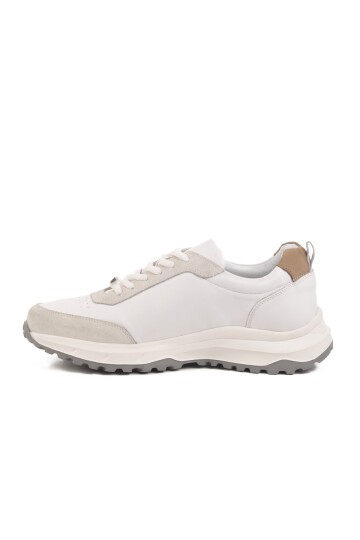Beyaz Hakiki Deri Erkek Sneaker 2606 M