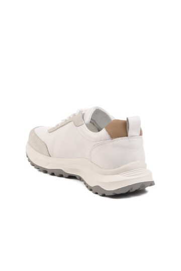 Beyaz Hakiki Deri Erkek Sneaker 2606 M