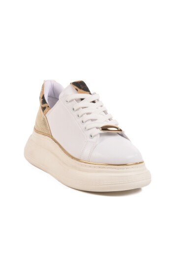 Beyaz Yüksek Topuklu Kadın Sneaker T-300 Z