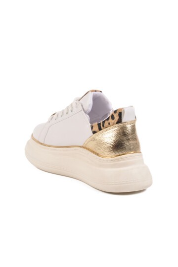 Beyaz Yüksek Topuklu Kadın Sneaker T-300 Z