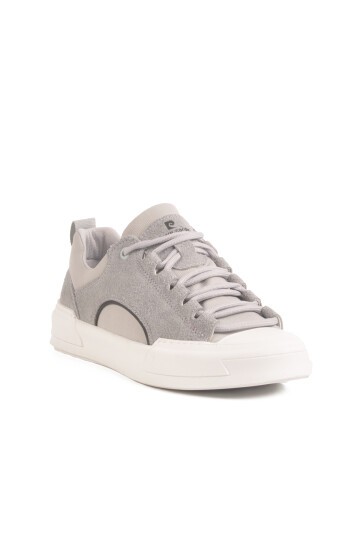 Gri Hakiki Deri Erkek Sneaker 23Corvet M