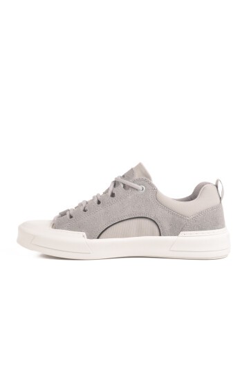 Gri Hakiki Deri Erkek Sneaker 23Corvet M