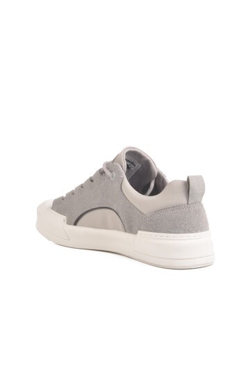 Gri Hakiki Deri Erkek Sneaker 23Corvet M
