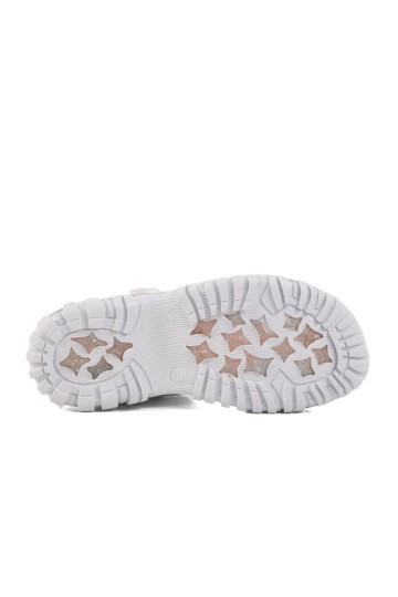 Gümüş Simli Ortopedik Kız Çocuk Sandalet 25T104 F