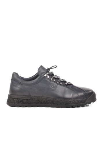 Lacivert Hakiki Deri Erkek Sneaker 3K1820-3835 M