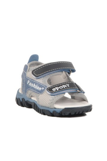Lacivert-Mavi Ortopedik Erkek Çocuk Sandalet 25T102 B