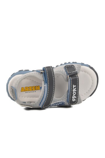 Lacivert-Mavi Ortopedik Erkek Çocuk Sandalet 25T102 B