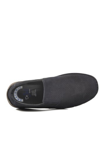 Lacivert Nubuk Anatomic Taban Hakiki Deri Erkek Günlük Ayakkabı 4Y0216-106 M