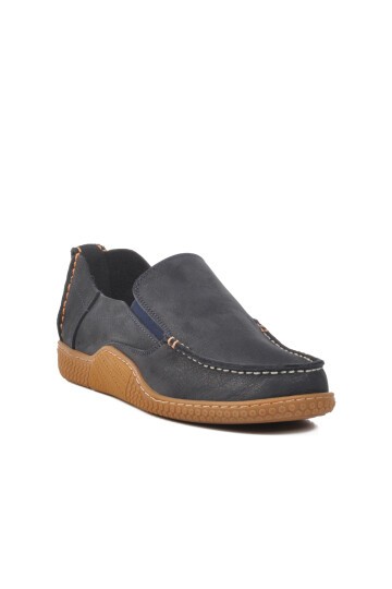 Lacivert Nubuk Hakiki Deri Erkek Sneaker 3Y1447-534 M
