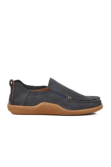 Lacivert Nubuk Hakiki Deri Erkek Sneaker 3Y1447-534 M