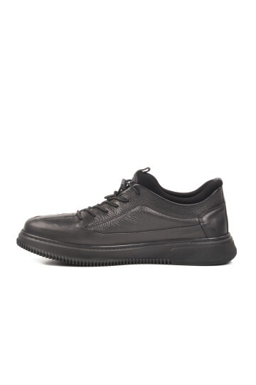 Siyah Hakiki Deri Erkek Sneaker 3K1138-2297 M