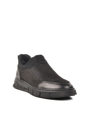 Siyah Hakiki Deri Erkek Sneaker 3K1857-1093 M