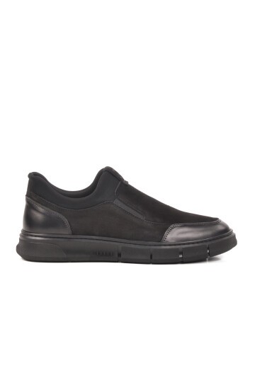 Siyah Hakiki Deri Erkek Sneaker 3K1857-1093 M