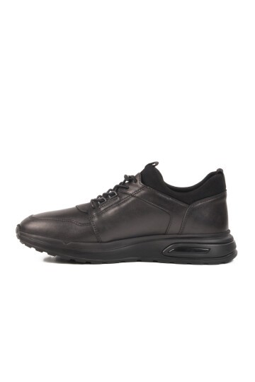 Siyah Hakiki Deri Erkek Sneaker XS1914-0337 M