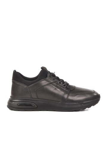 Siyah Hakiki Deri Erkek Sneaker XS1914-0337 M