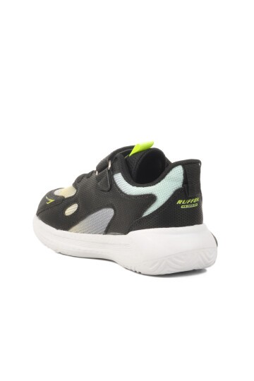 Ruffon Siyah-Sarı Cırtlı Hafif Çocuk Spor Ayakkabı 2480 F