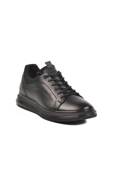 Siyah Hakiki Deri Erkek Sneaker 152-19596 M