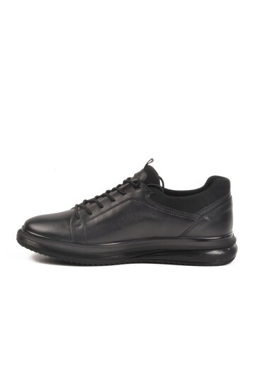 Siyah Hakiki Deri Erkek Sneaker 152-19596 M