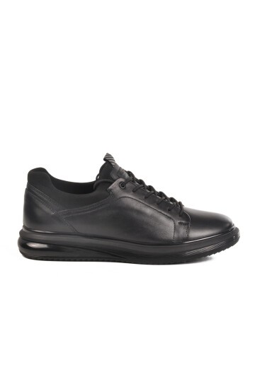 Siyah Hakiki Deri Erkek Sneaker 152-19596 M