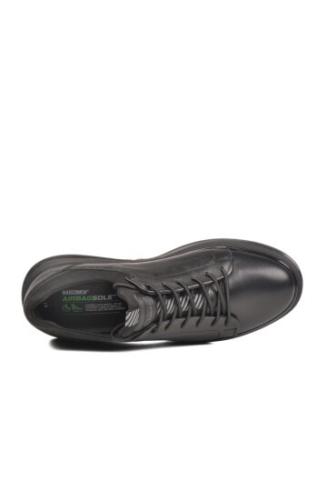 Siyah Hakiki Deri Erkek Sneaker 152-19596 M