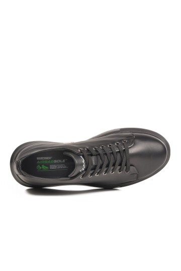 Siyah Hakiki Deri Erkek Sneaker 152-21032 M