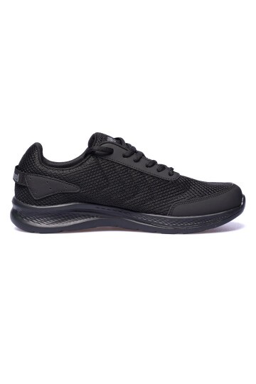 Siyah-Siyah Tekstil Unisex Spor Ayakkabı Hml