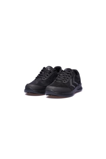 Siyah-Siyah Tekstil Unisex Spor Ayakkabı Hml