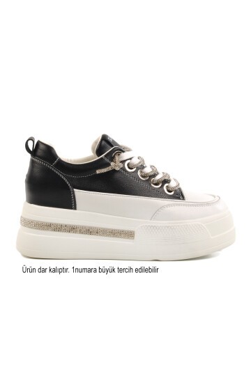 Ayakmod Siyah Kadın Sneaker DAR KALIP