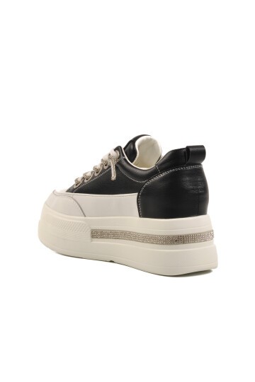 Ayakmod Siyah Kadın Sneaker DAR KALIP