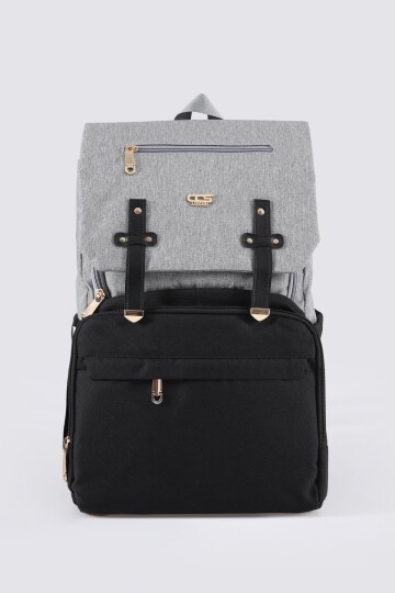 Bej-Siyah  Unisex Sırt Çantası Ccs London 51768