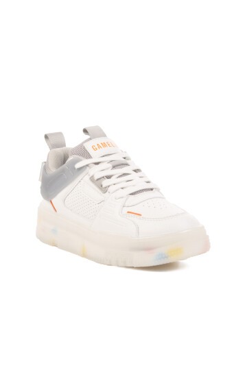 Beyaz-Füme Fileli Unisex Sneaker Frey G