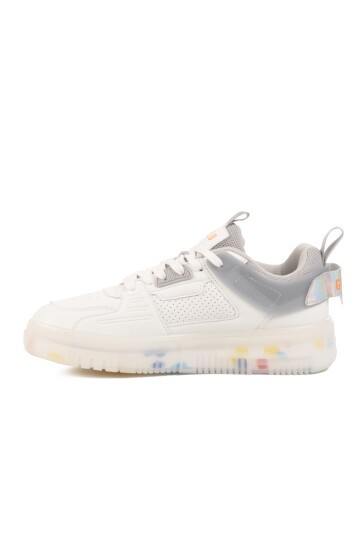 Beyaz-Füme Fileli Unisex Sneaker Frey G
